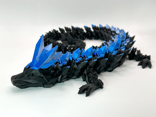 Dragón Cristal : Negro & Azul Seda