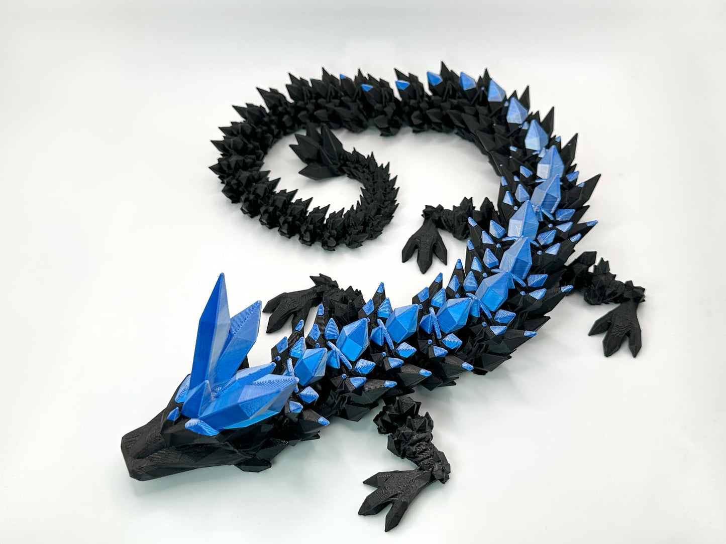 Dragón Cristal : Negro & Azul Seda