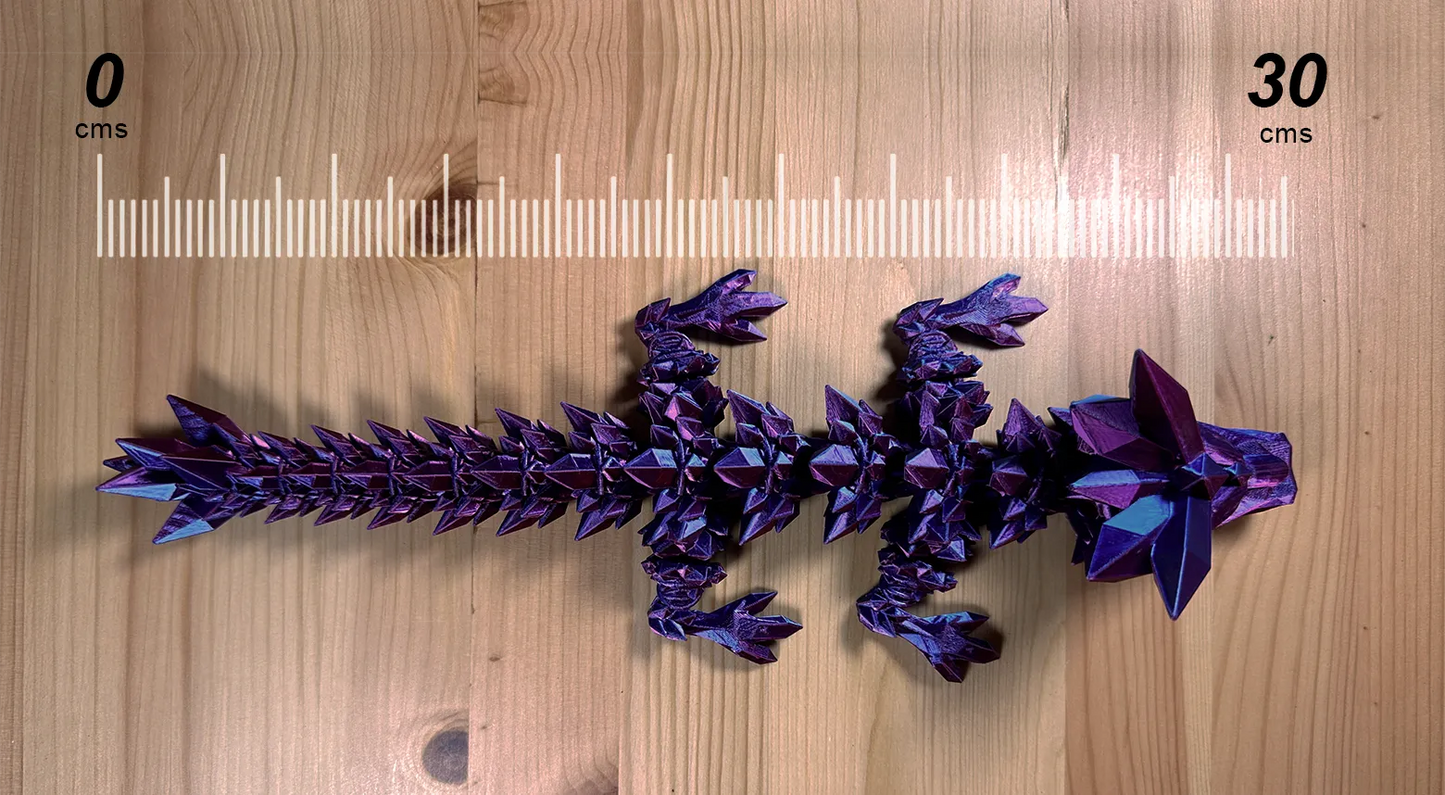 Dragón Cristal : Morado Azul