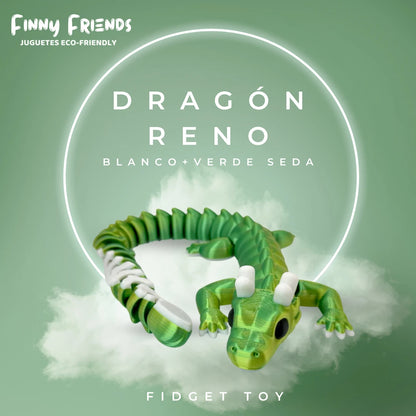 Dragón Reno : Blanco & Verde Seda