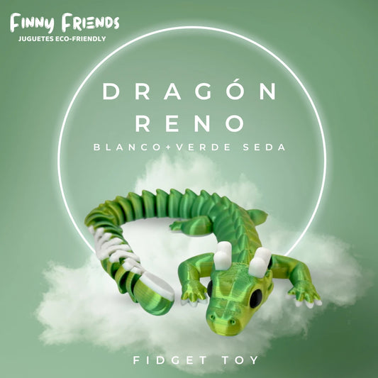 Dragón Reno : Blanco & Verde Seda