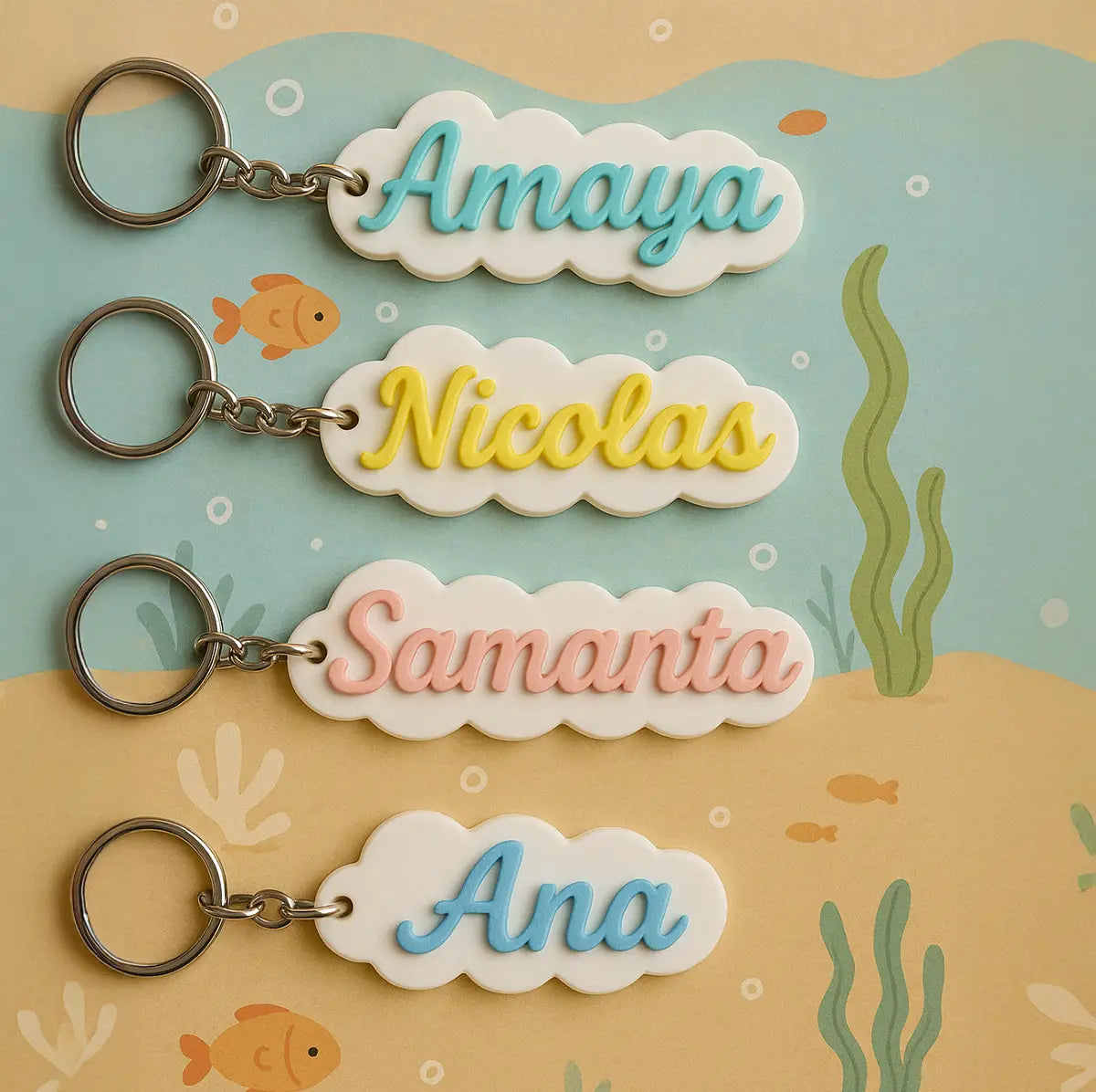 Llavero Personalizado 3D Sólido