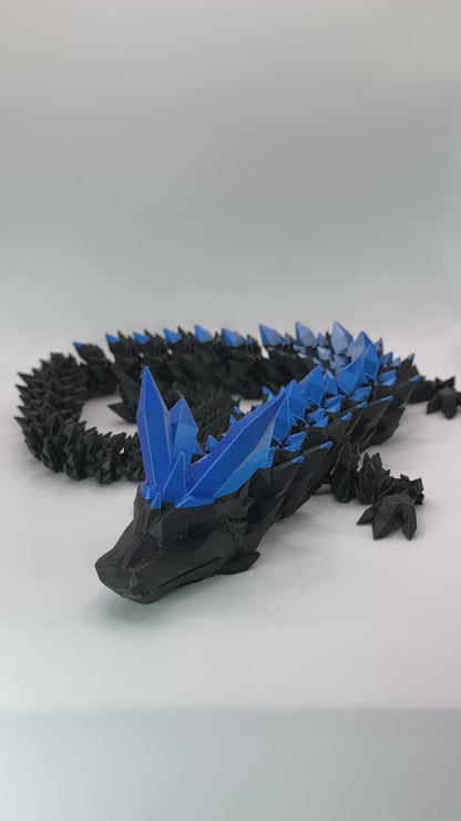 Dragón Cristal : Negro & Azul Seda